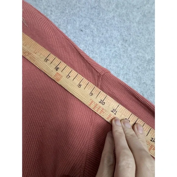 J.Jill  Hoodie Sweater Womens Large Coral Embroidered Waffle Knit Pullover Boho - Picture 4 of 12